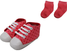 HÜTTE & CO støvletter / sokker sæt pink