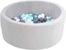 knorr® toys boldbad soft - grå inklusiv 300 bolde creme/grå/lyseblå