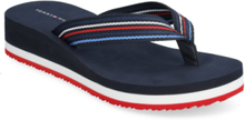 Wedge Stripes Beach Sandal Shoes Summer Shoes Sandals Flip Flops Navy Tommy Hilfiger