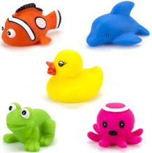 Mix Bath Animals, Duck, Frog, Fish, Dolphin, Octopus W. Light Toys Bath & Water Toys Bath Toys Multi/patterned Magni Toys