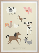 At The Farm - På Engelska Home Kids Decor Posters & Frames Posters Animal Posters Multi/mønstret Kunskapstavlan®*Betinget Tilbud