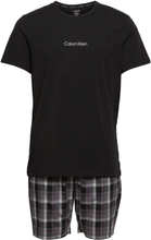 S/S Short Set Pyjamas Svart Calvin Klein*Betinget Tilbud