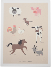 At The Farm - På Engelska Home Kids Decor Posters & Frames Posters Animal Posters Rosa Kunskapstavlan®*Betinget Tilbud