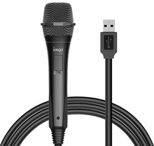 IPEGA PG-9209 USB 2.0 Karaoke Mic håndholdt kablet mikrofon til PS4/Wii U/ Nintendo Switch