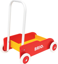 Brio 31350 Lære-Gå-Vogn, Rød-Gul Toys Baby Toys Push Toys Multi/patterned BRIO