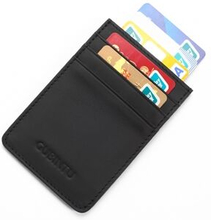 GUBINTU G111 Anti-tyveri RFID-beskyttet ægte læder kreditkort penge ID lommeholder