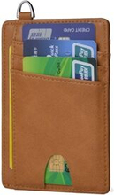 RFID Anti-magnetisk ID-kort med Ring Bank Card Wallet Pocket Bus Card Bag Card Sleeve
