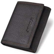 Herre RFID Anti-tyveri Retro Top Kohud Læder 3-fold kortslot tegnebog