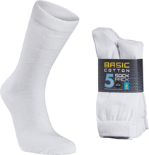 Seger Basic Cotton Sock 5-pack White Hverdagssokker 39-42