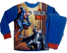Batman v Superman pyjama fleece blå størrelse 116