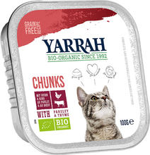 Sparpaket Yarrah Bio 24 x 100 g - Pâté: Bio-Huhn & Bio-Truthahn mit Bio-Aloe Vera