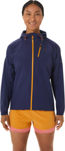Asics Asics Women's Fujitrail Waterproof Jacket Indigo Blue/Sandstorm Träningsjackor S