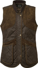 Chevalier Women's Vintage Dogsport Vest Leather Brown Jaktvester 36W