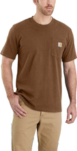 Carhartt Men's K87 Pocket S/S T-Shirt OILED WALNUT HEATHER Kortermede trøyer S