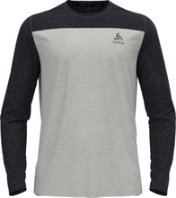 Odlo Odlo Men's T-shirt Crew Neck L/S X-Alp Linencool Black - Odlo Concrete Grey Långärmade träningströjor M