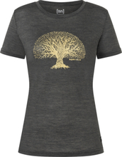 super.natural Women's Tree Of Knowledge Tee Pirate Grey Melange/Gold Kortermede trøyer XS