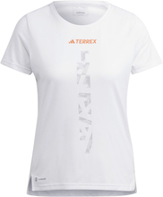 Adidas Women's Terrex Agravic Trail Running T-Shirt WHITE Kortärmade träningströjor S