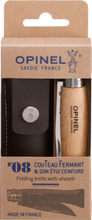 Opinel Opinel Stainless Steel No08 + Sheath Beech Wood Kniver 8.5