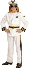 Marine Kaptein Barnekostyme med Hatt - Strl 5-7 ÅR