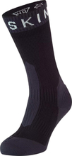 Sealskinz Waterproof Extreme Cold Weather Mid Length Sock Black/Dark Grey/White Friluftssokker S