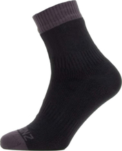 Sealskinz Waterproof Warm Weather Ankle Length Sock Black/Dark Grey Friluftssokker S