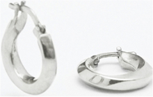 Mini Swirl Hoops Accessories Jewellery Earrings Hoops Sølv Blue Billie*Betinget Tilbud