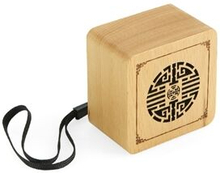 A2 træ firkantet bærbar genopladelig Bluetooth 5.0 højttaler trådløs musik subwoofer med snor