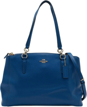 Coach Blue Leather Double Zip Tote