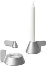 C Candleholder Home Decoration Candlesticks & Tealight Holders Silver Design House Stockholm