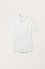 Fitted Poplin Blouse - White