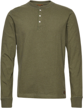 L/S Grandad Top T-shirts Long-sleeved Kakigrønn Superdry*Betinget Tilbud