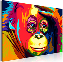 Lærredstryk Colourful Orangutan (1 del)