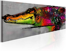 Lærredstryk Colourful Alligator