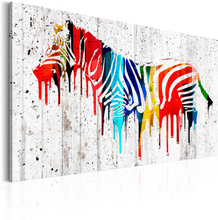 Lærredstryk Colourful Zebra