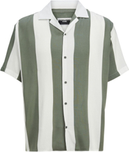 Jcojeff Aop Resort Shirt Ss Relax Ln Tops Shirts Short-sleeved Green Jack & J S
