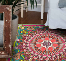 Mandala vinyl vloerkleed Geometrische kleurrijke mandala's