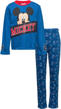 Pyjalong Imprime Pyjamas Sett Blå Mickey Mouse*Betinget Tilbud
