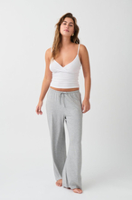 Gina Tricot - Drawstring wide trousers - Housut - Grey - M - Female