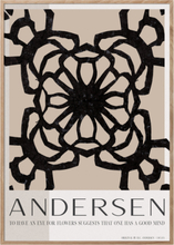 H.c. Andersen - Flower Mind Home Decoration Posters & Frames Posters Graphical Patterns Svart ChiCura*Betinget Tilbud