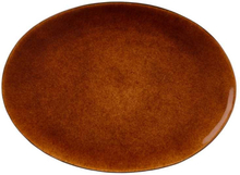 Ovalt fat 45 x 34 cm, svart/amber - BITZ