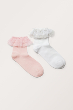 2-pack Frill Socks - Pink