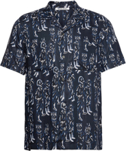 Brandon Jc Drapy Twill Shirt Designers Shirts Short-sleeved Multi/patterned Wood Wood