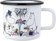 Moomin Enamel Mug 37Cl Date Night Home Tableware Cups & Mugs Coffee Cups White Moomin