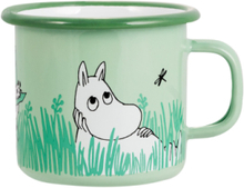 Moomin Enamel Mug 25Cl Boys Home Tableware Cups & Mugs Coffee Cups Green Moomin