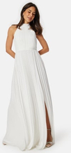 Bubbleroom Occasion Pleated Halter Neck Wedding Gown White 38