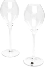 Saga Champagne Glass, 2-Pack Home Tableware Glass Champagne Glass Nude Sagaform*Betinget Tilbud