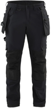 Blåkläder buks 17201645, aftagelige lommer, stretch, sort, 62