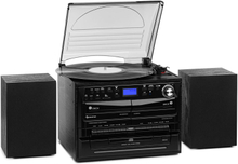 388-DAB+ stereoanläggning max 20W vinyl CD kassett BT FM/DAB+ USB