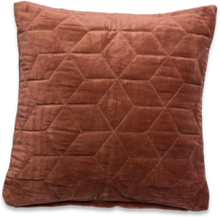 Day Quilted Velvet Cushion Cover Home Textiles Cushions & Blankets Cushion Covers Brown DAY Home