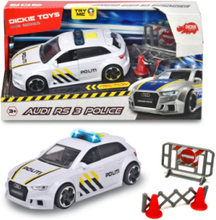 Audi Rs3 Police - No Toys Toy Cars & Vehicles Toy Vehicles Police Cars Hvit Dickie Toys*Betinget Tilbud